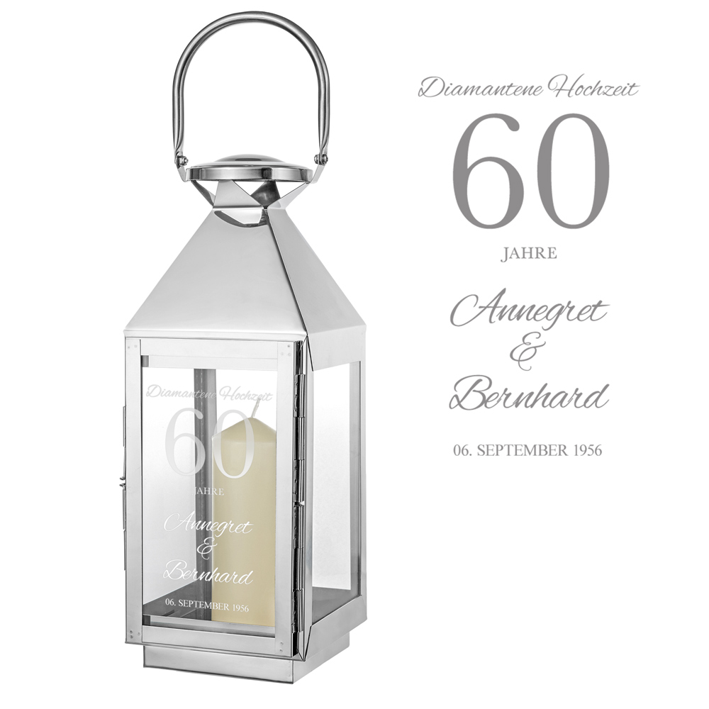 Laterne zur diamantenen Hochzeit 2515 - 3