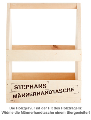 Flaschenträger mit Gravur - Männerhandtasche 3011 - 2