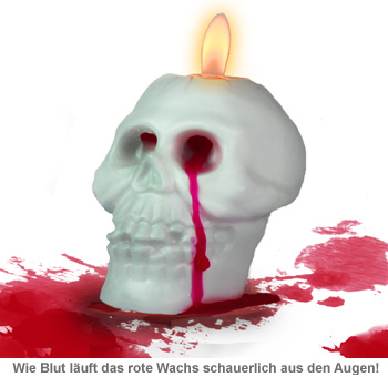 Party Kerze - Blutender Totenkopf 1425 - 1