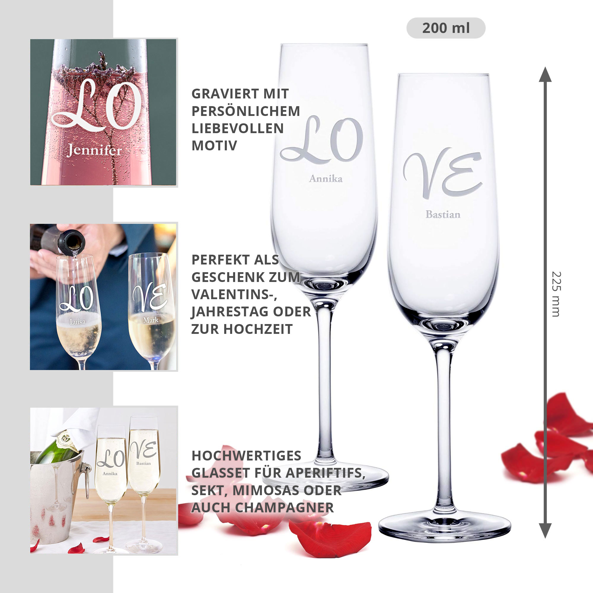 Sektgläser Love - 2er Set Sektgläser Love - 2er Set