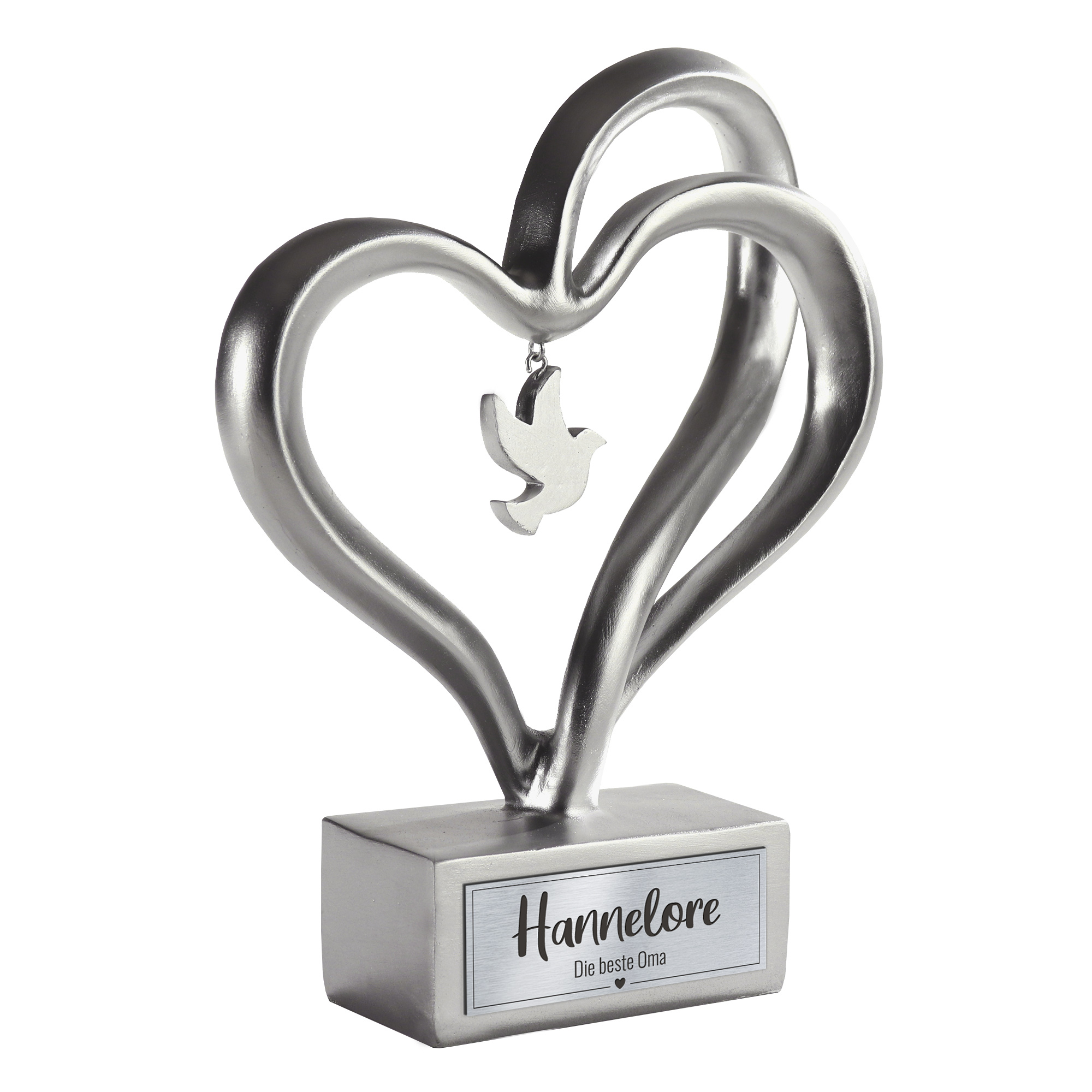 Silber Herz Skulptur - Beste Oma 0021-0009-DE-0005 - 5