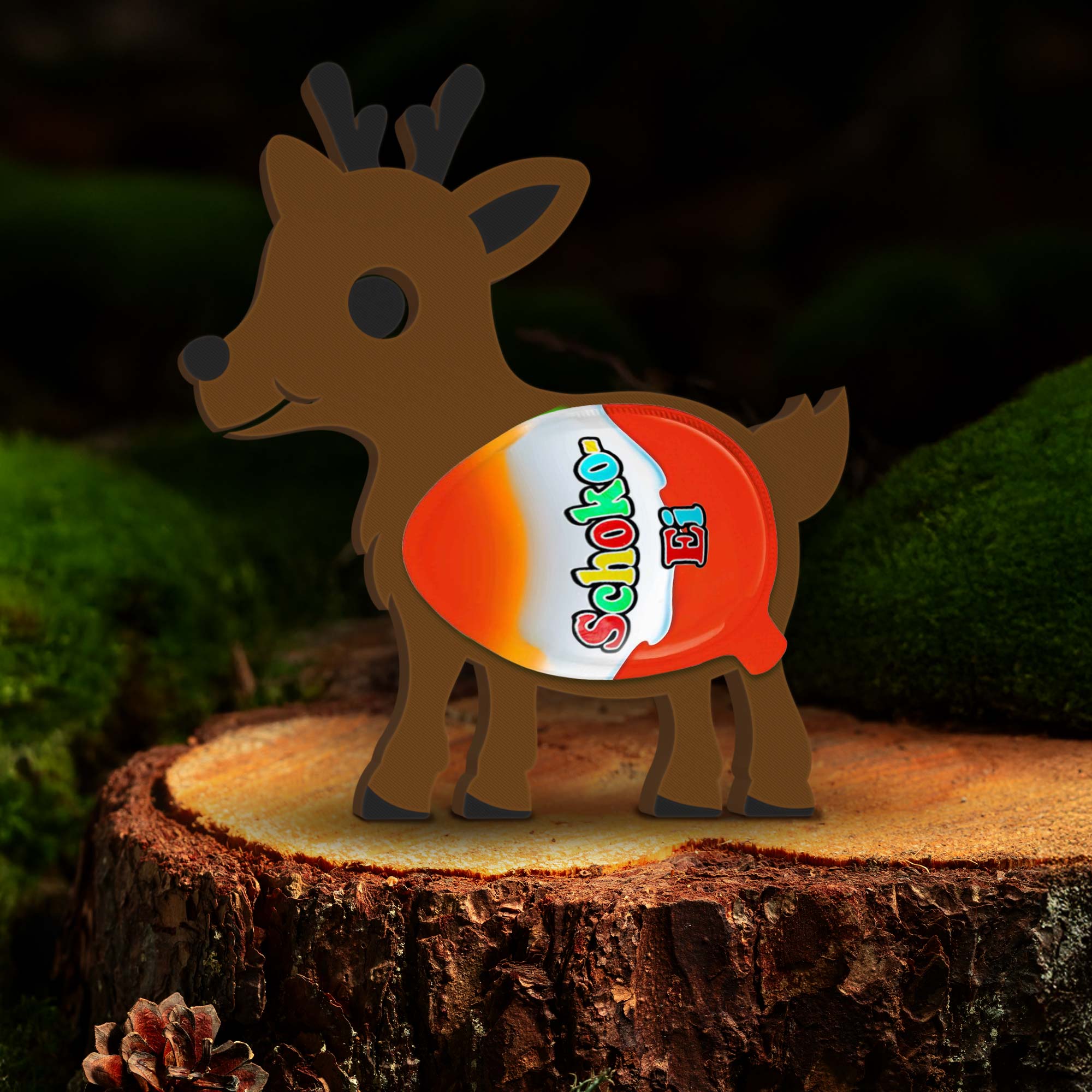 Waldtiere Ü-Ei Halter Bunt - 3er Set Waldtiere Ü-Ei Halter Bunt - 3er Set