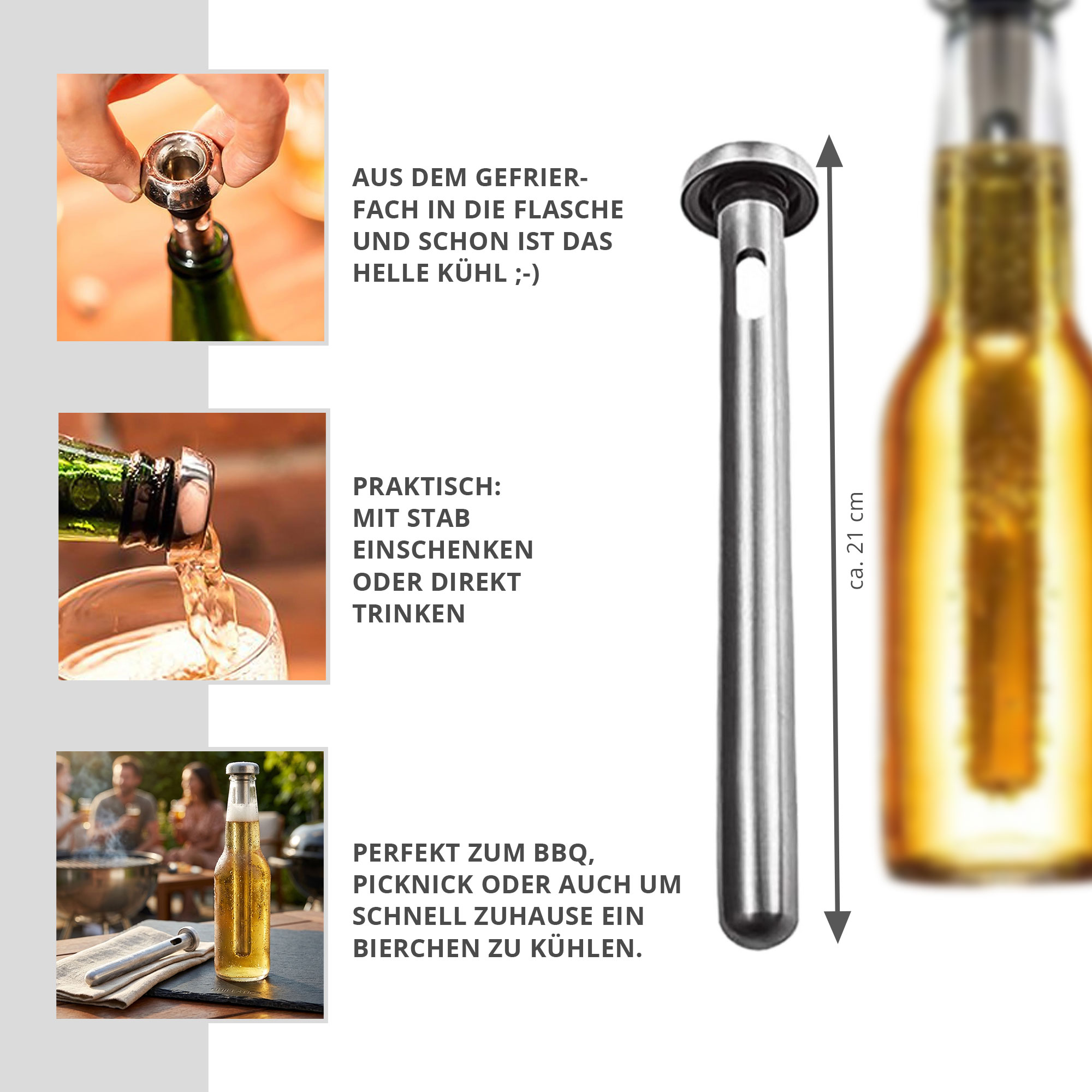Chillsner Stab Bierkühler - 2er Set