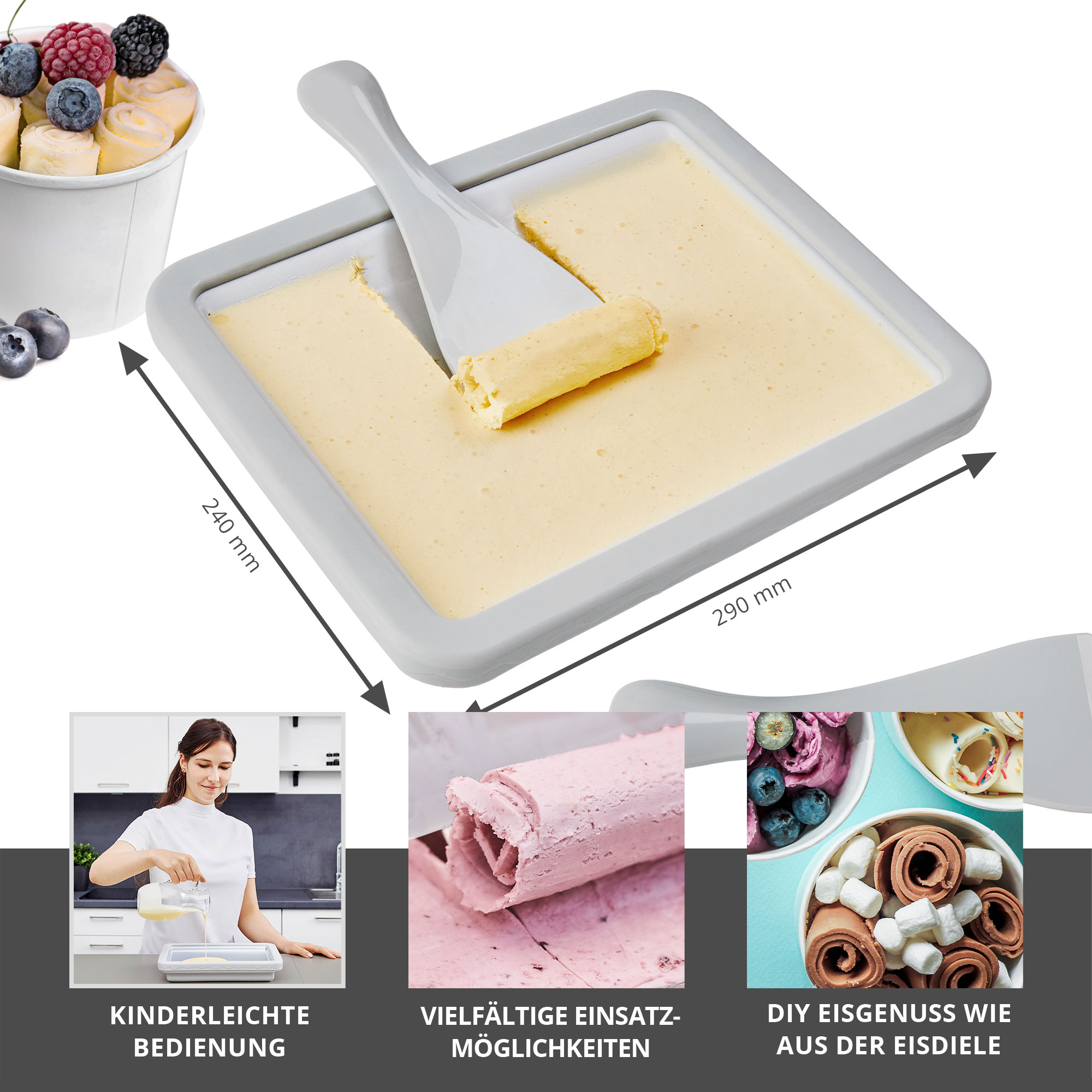 Ice Rolls selber machen - DIY Set Grau