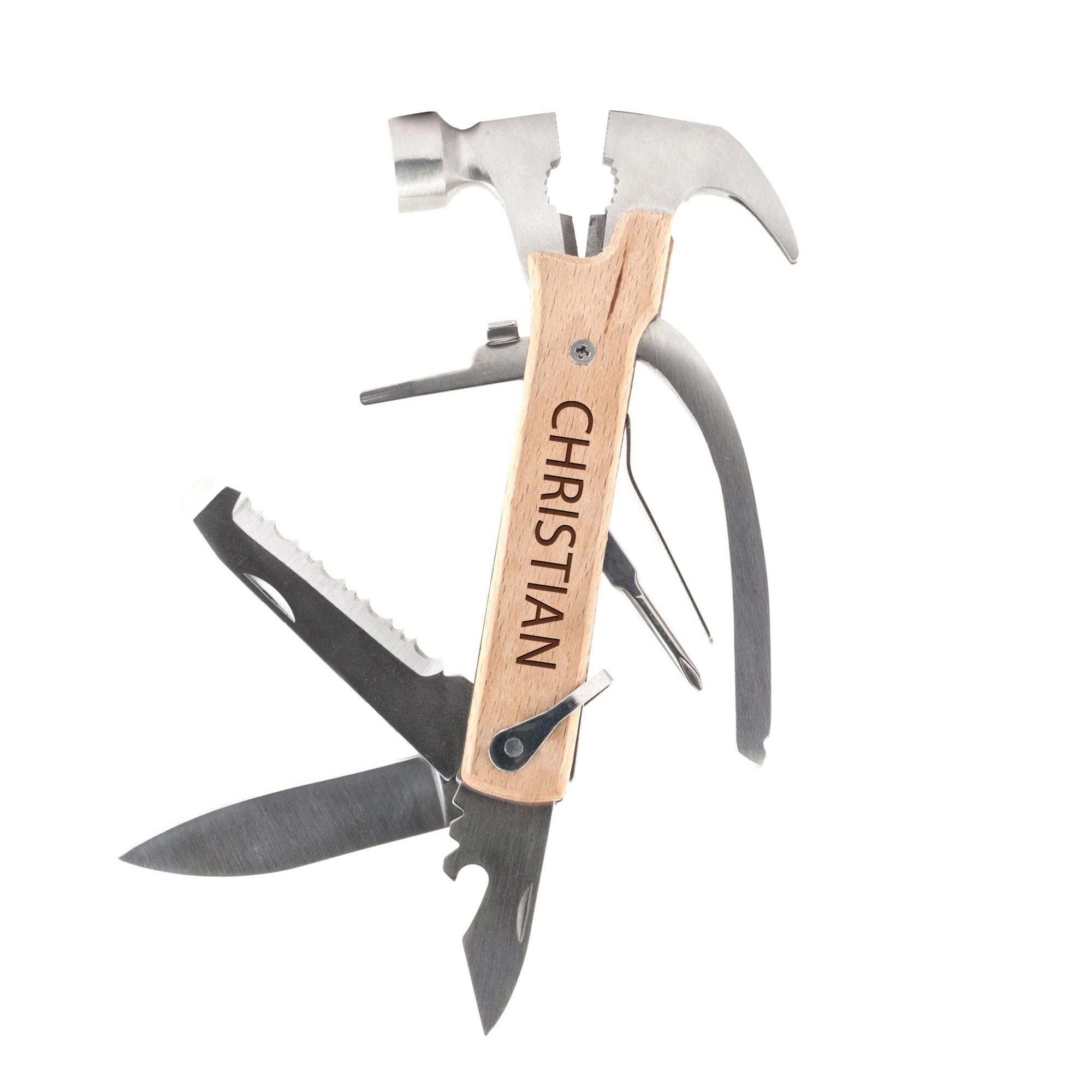 Holz Hammer Multifunktionswerkzeug mit Namen