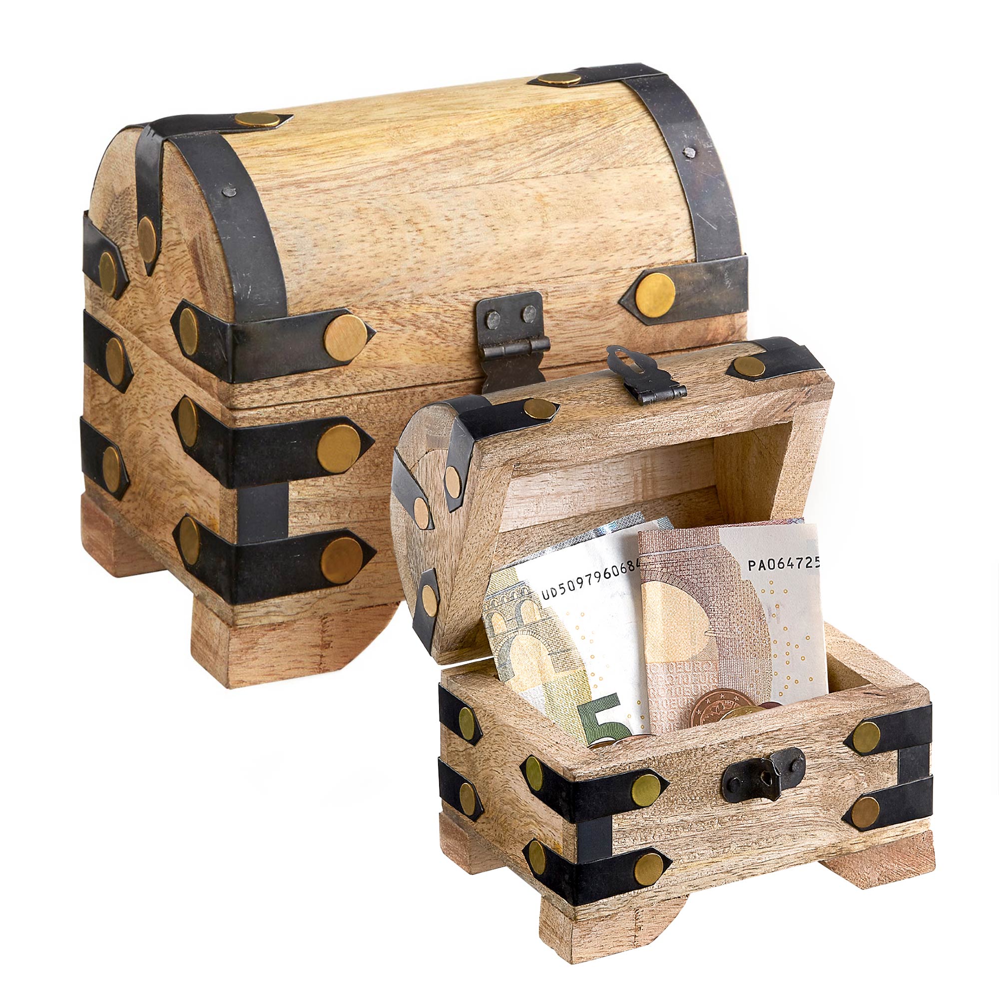 Mini Geld Schatztruhe - Hell Mini Geld Schatztruhe - Hell