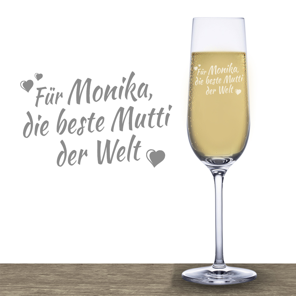 Sektglas mit Gravur - Beste Mama 2206