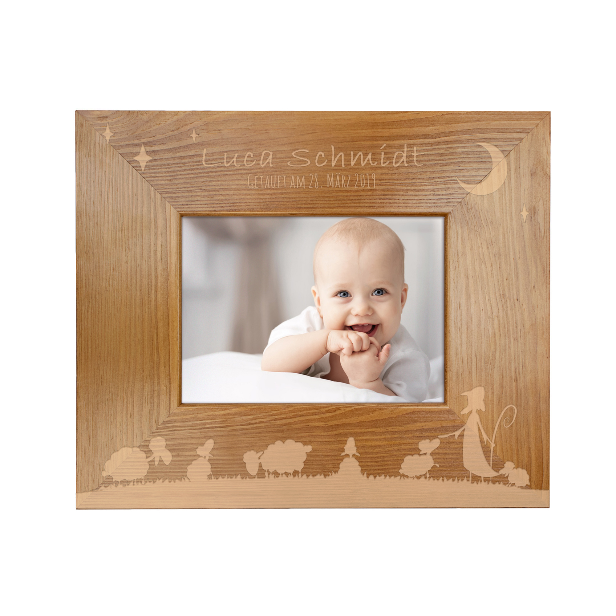 Personalisierter Bilderrahmen zur Taufe