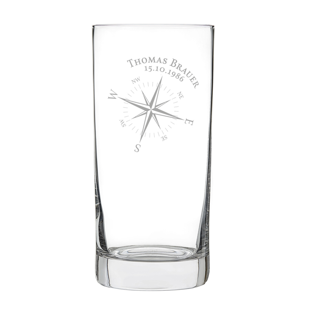 Cocktailglas mit Gravur - Kompass 3958 - 1
