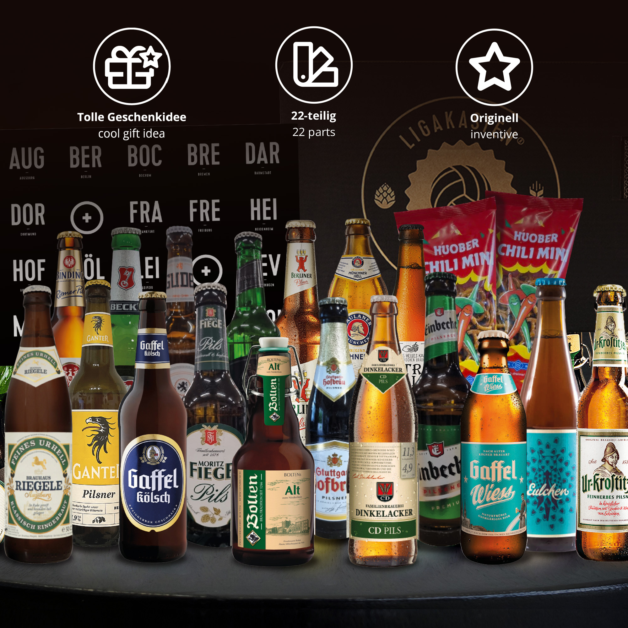 Ligakasten - 18 Biere aus den Städten der Erstligavereine