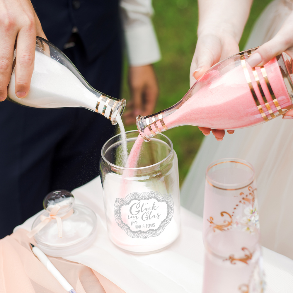 Bonbonglas mit Gravur - Glück im Glas Bonbonglas mit Gravur - Glück im Glas