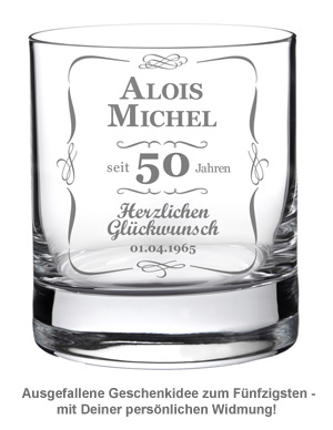 Whiskyglas 50. Geburtstag - klassisch 1473 - 1