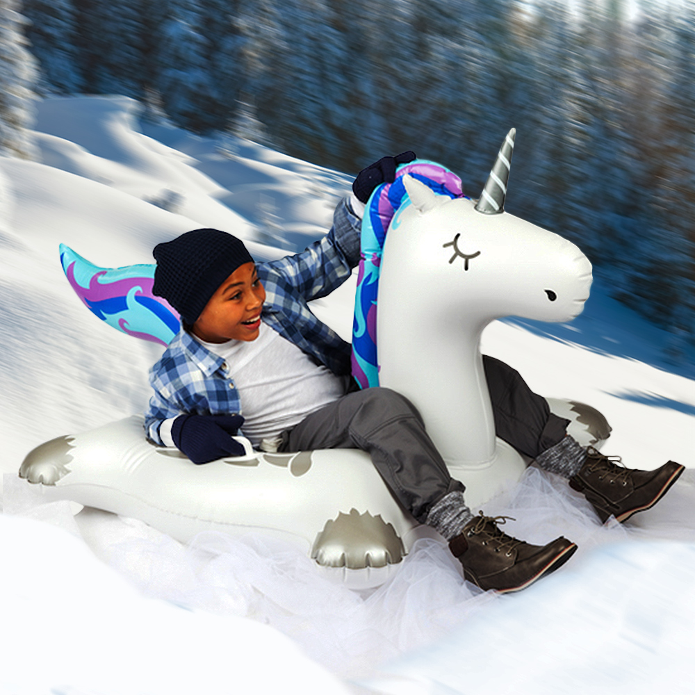 Snow Tube Einhorn - Aufblasbarer Schlitten 3644