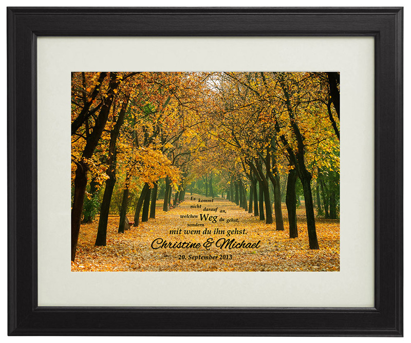 Gemeinsamer Weg Herbstbild - personalisiert 1822 - 1