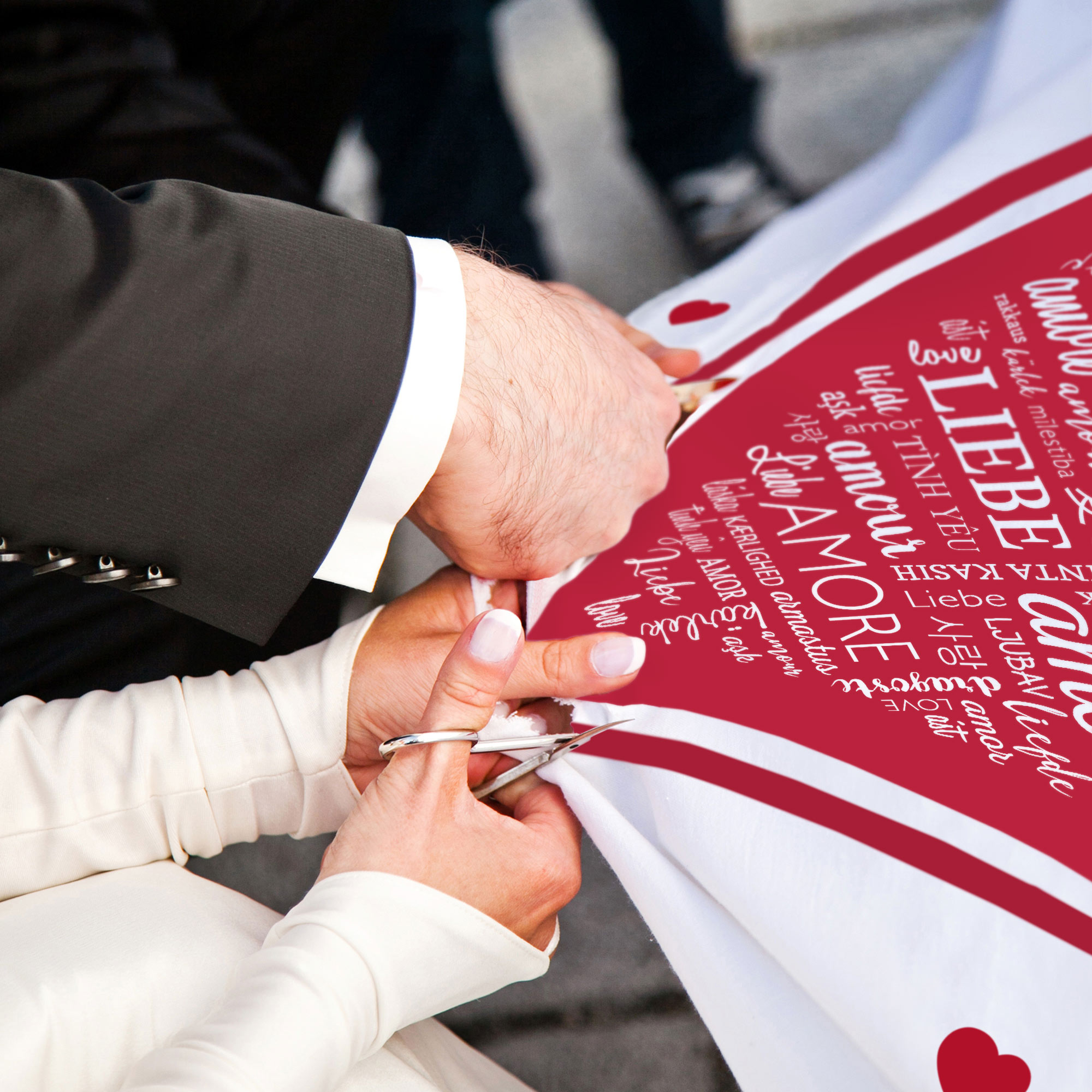 Hochzeitslaken Wortherz - zum Ausschneiden 3827 - 2