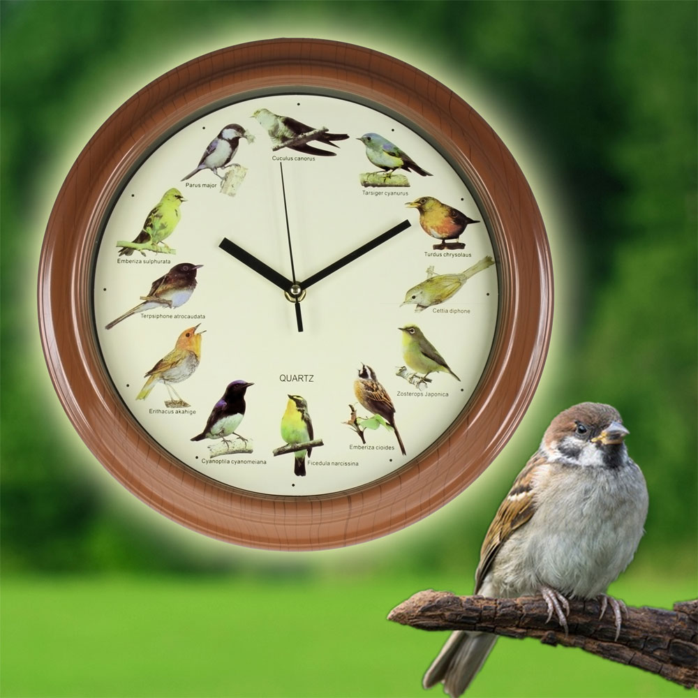 Wanduhr - Vogelstimmen