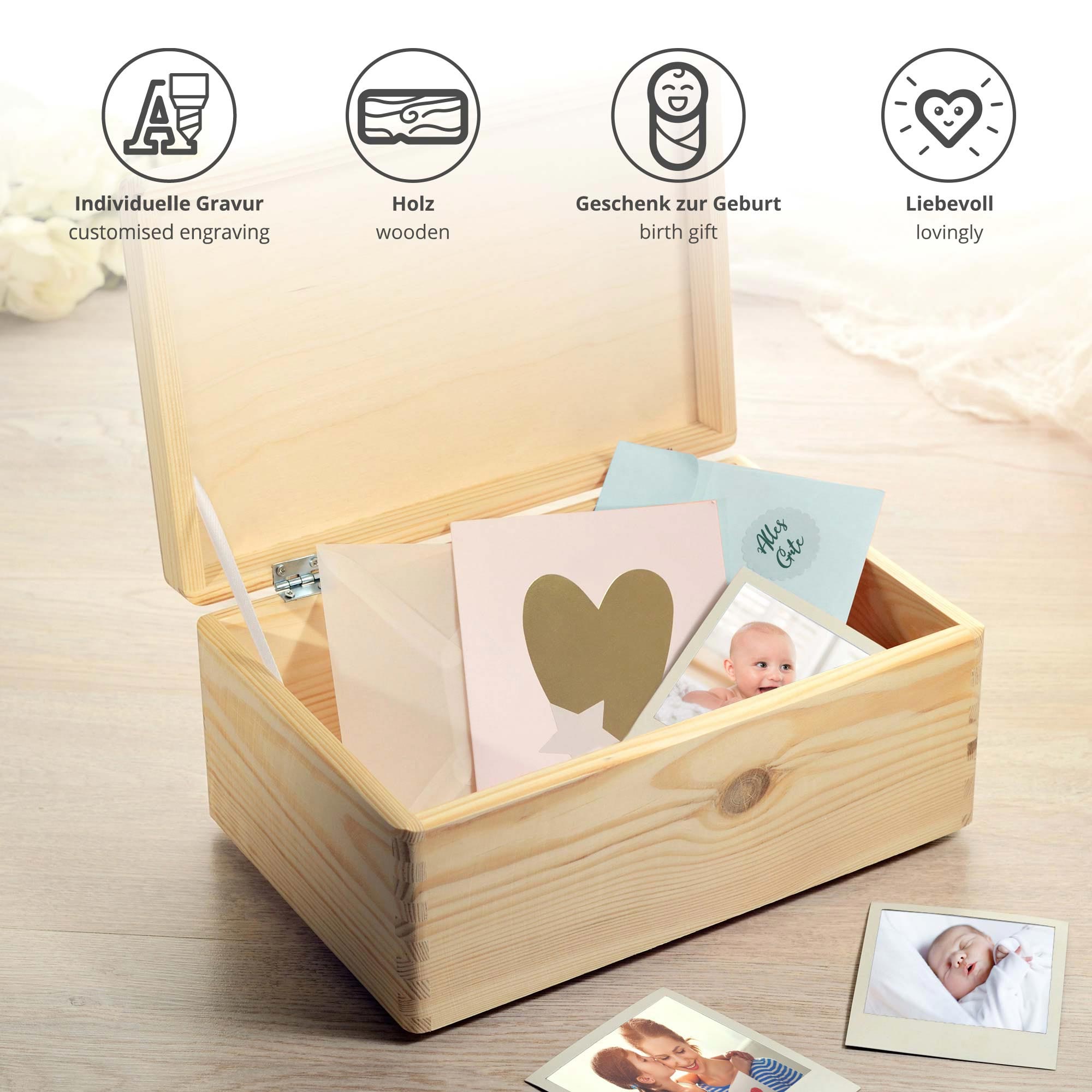 Memory Box zur Geburt - Herz