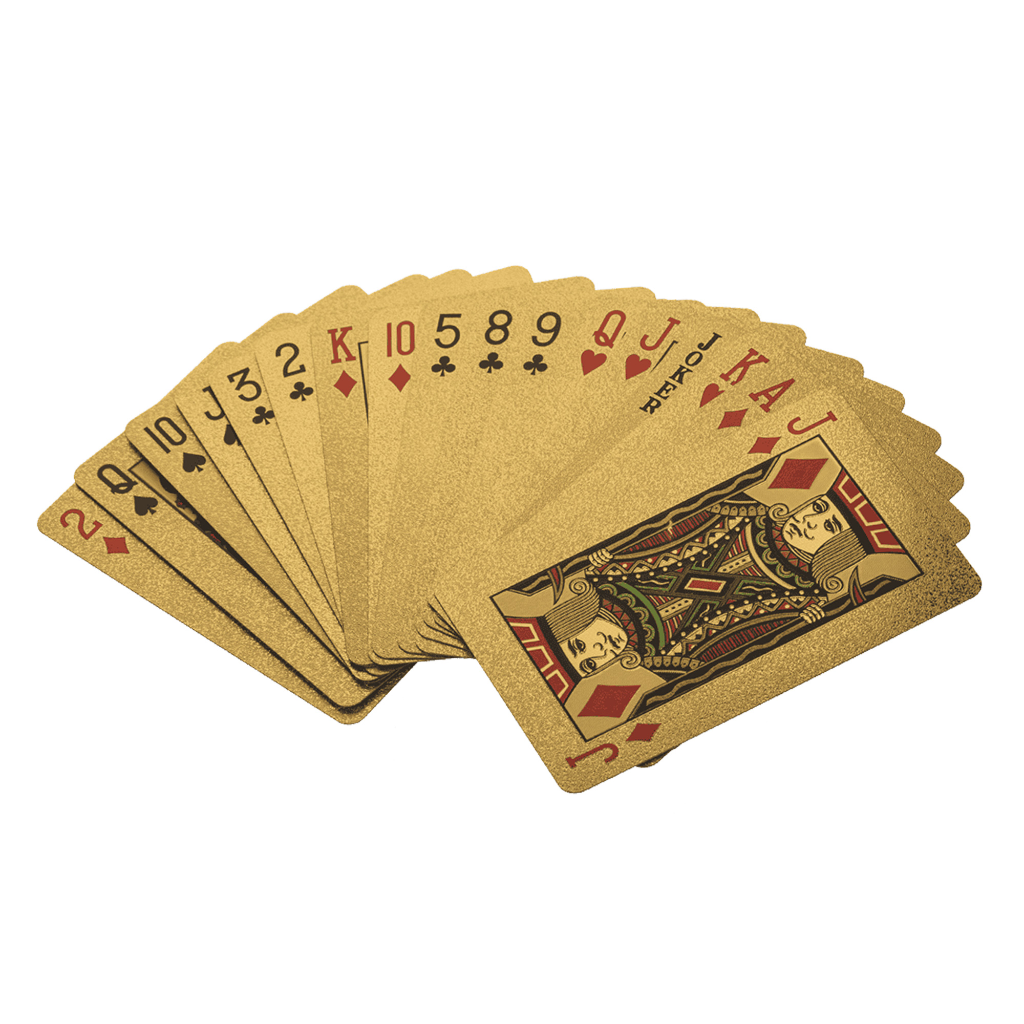 Goldene Spielkarten Deluxe in edler Verpackung