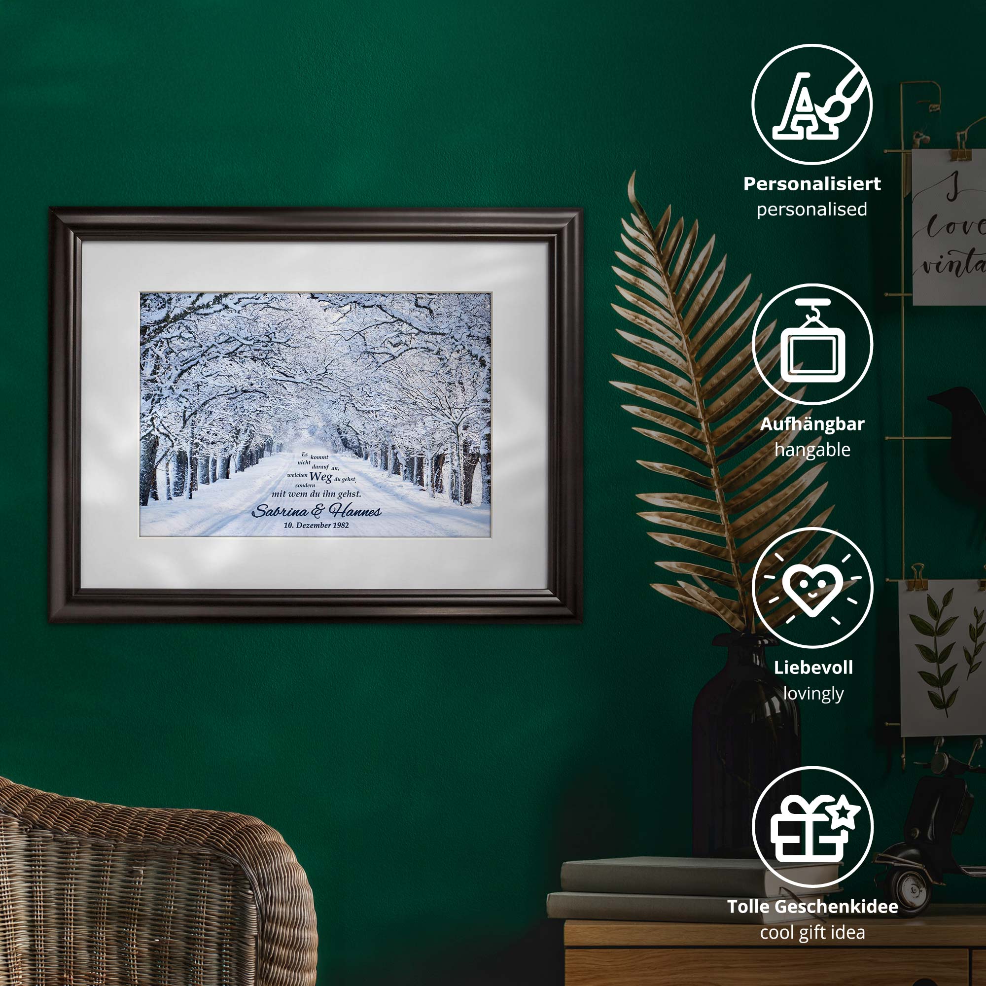 Gemeinsamer Weg Winterbild - personalisiert