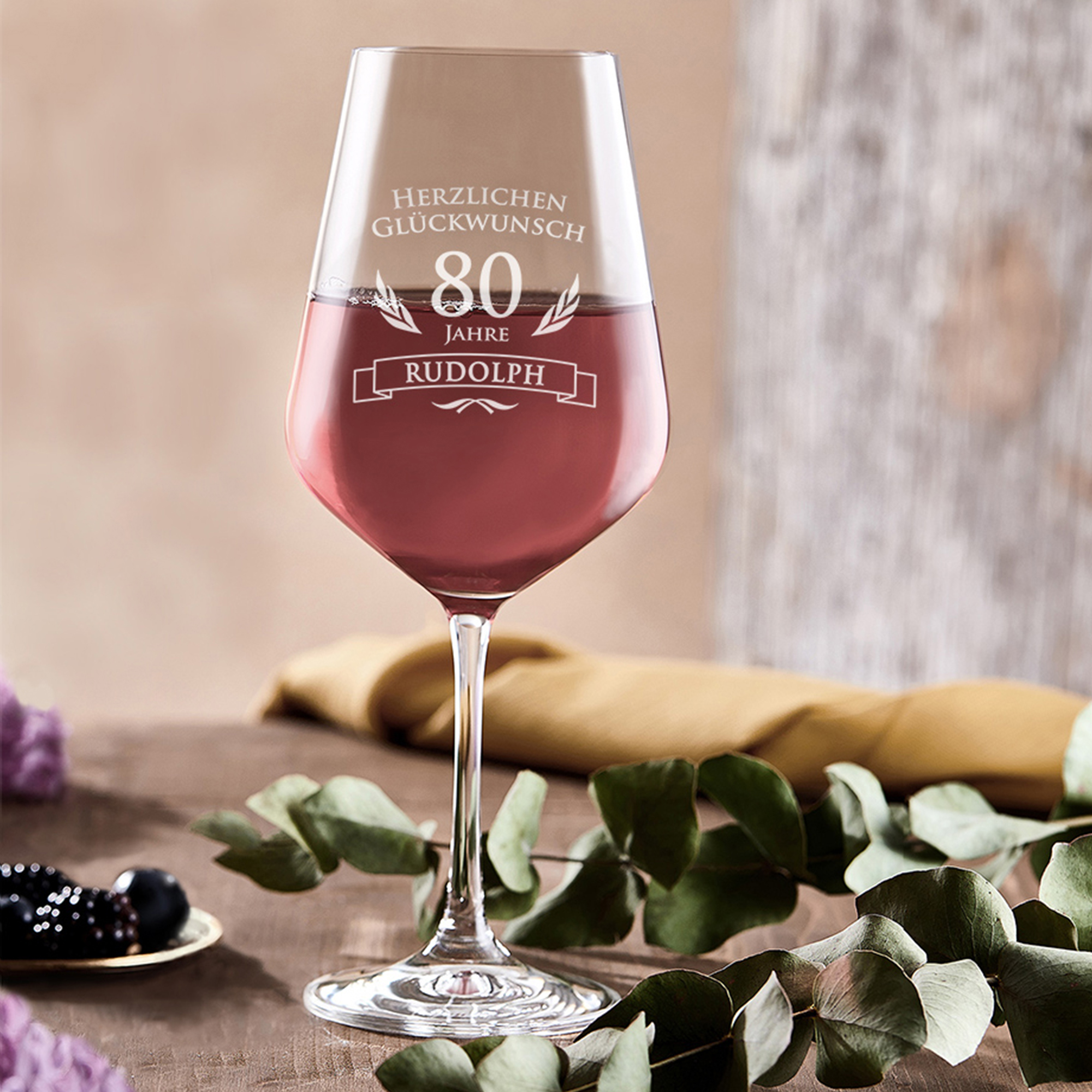 Weinglas zum 80. Geburtstag 2203