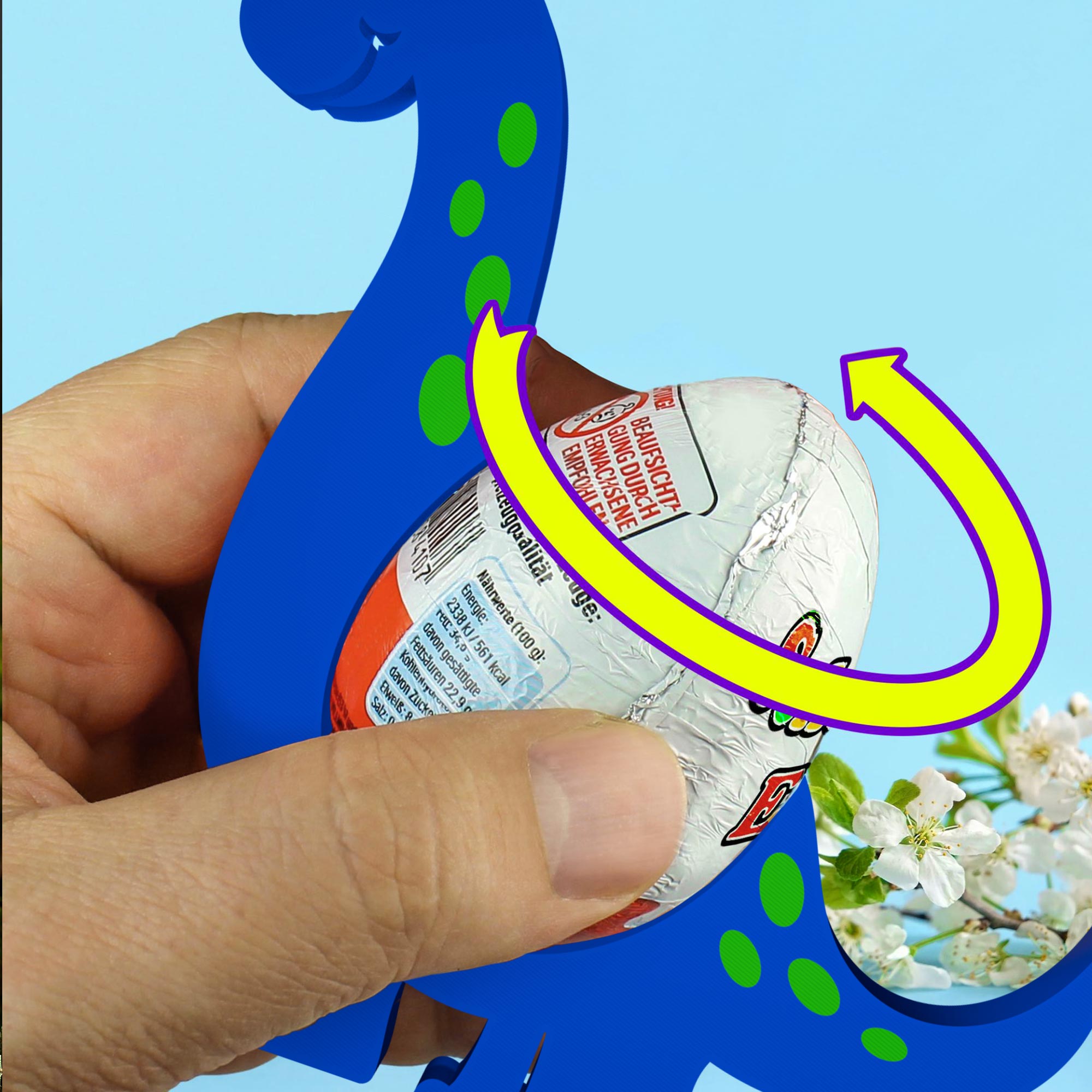 Dinosaurier Ü-Ei Halter Bunt - 3er Set Dinosaurier Ü-Ei Halter Bunt - 3er Set