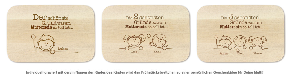 Frühstücksbrettchen - Warum Muttersein so toll ist 1974 - 1