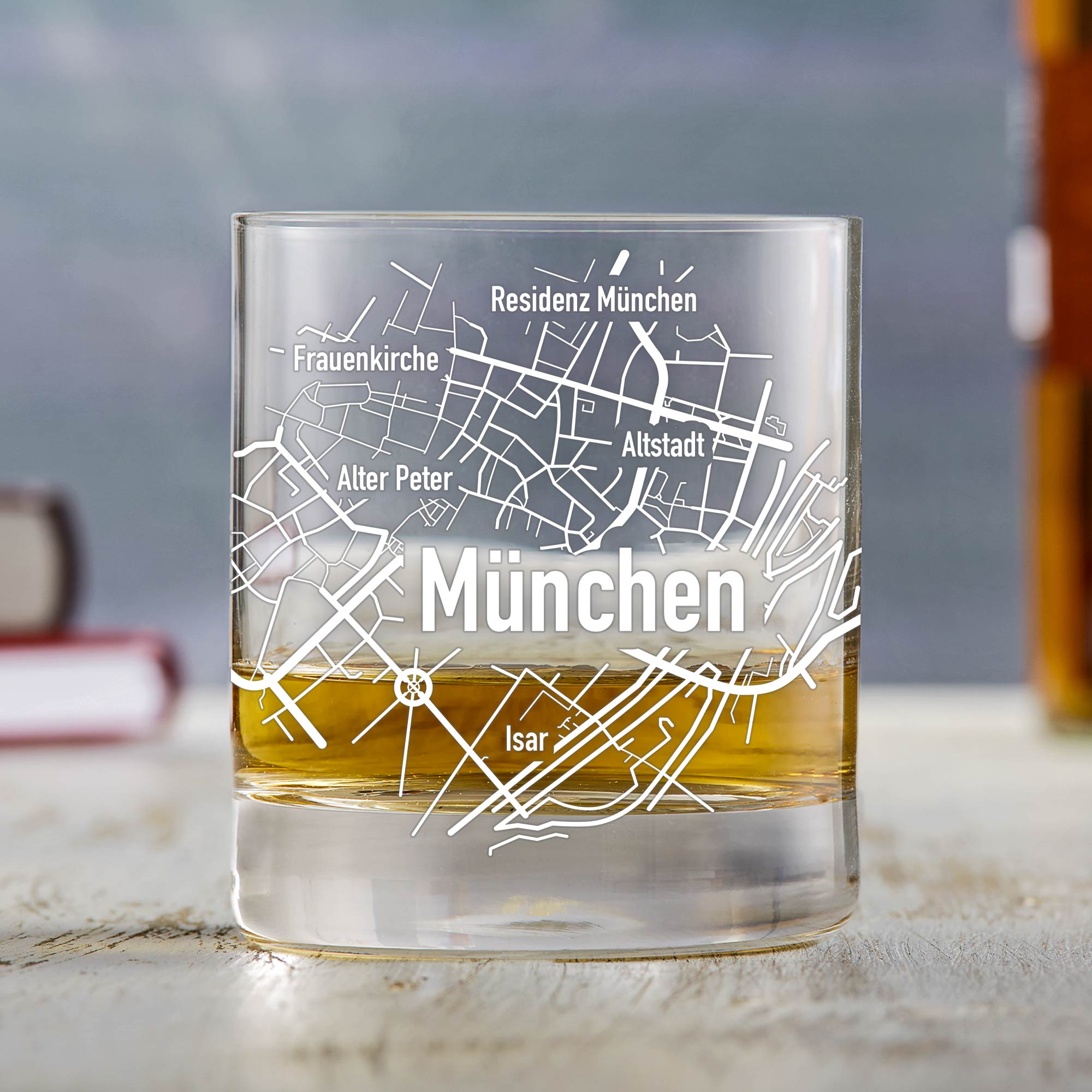 Whiskyglas - Stadtplan - München - Standard