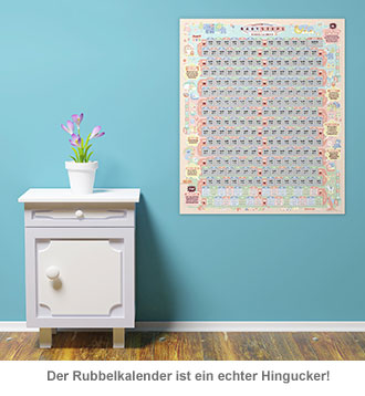 Rubbelkalender - Baby unterwegs