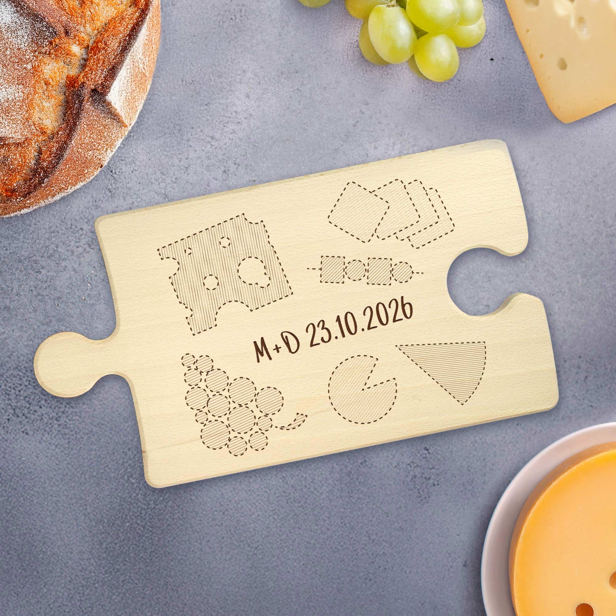Personalisiertes Puzzle Brettchen - Käse Personalisiertes Puzzle Brettchen - Käse
