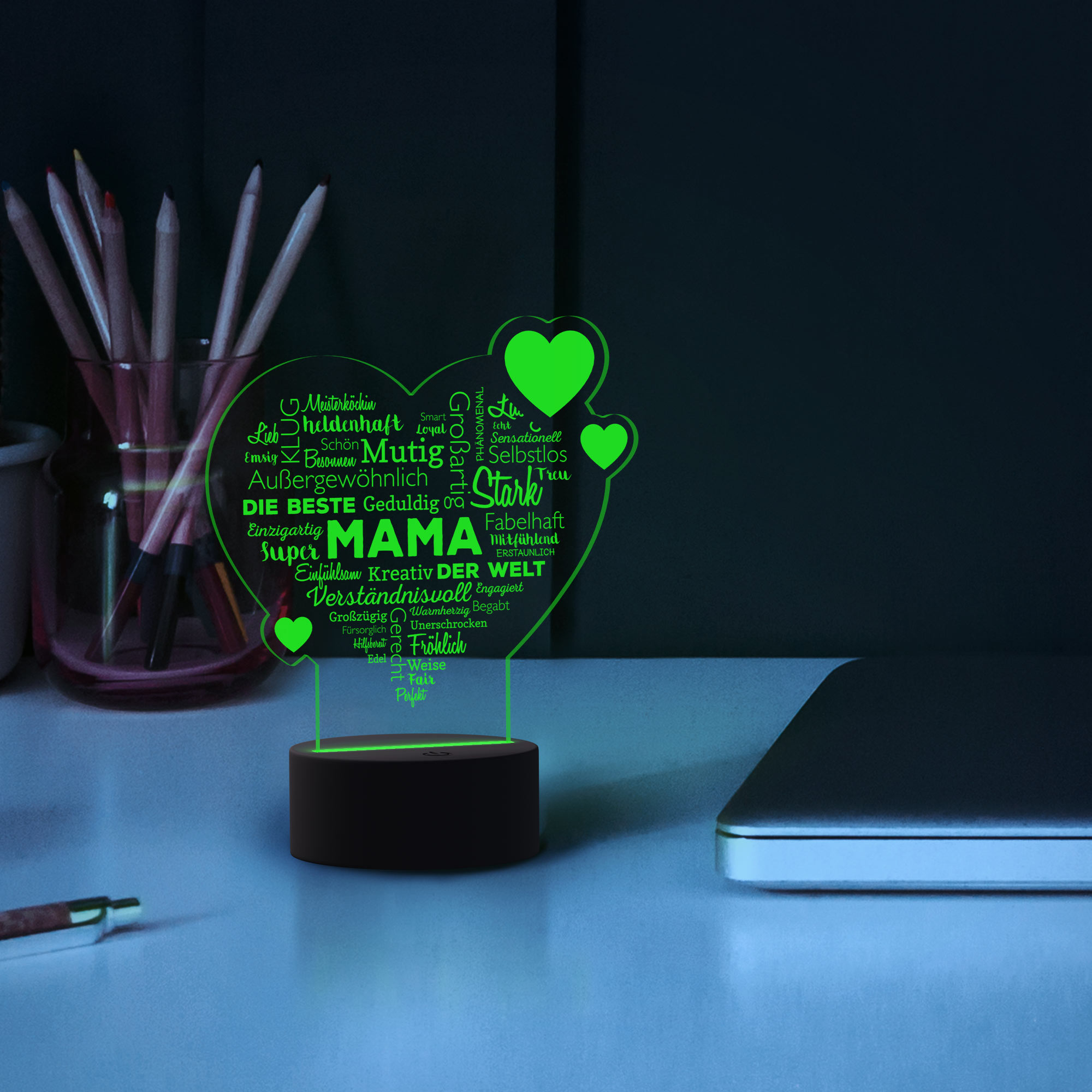 Personalisiertes LED Willkommensschild aus Acryl, Flur Deko