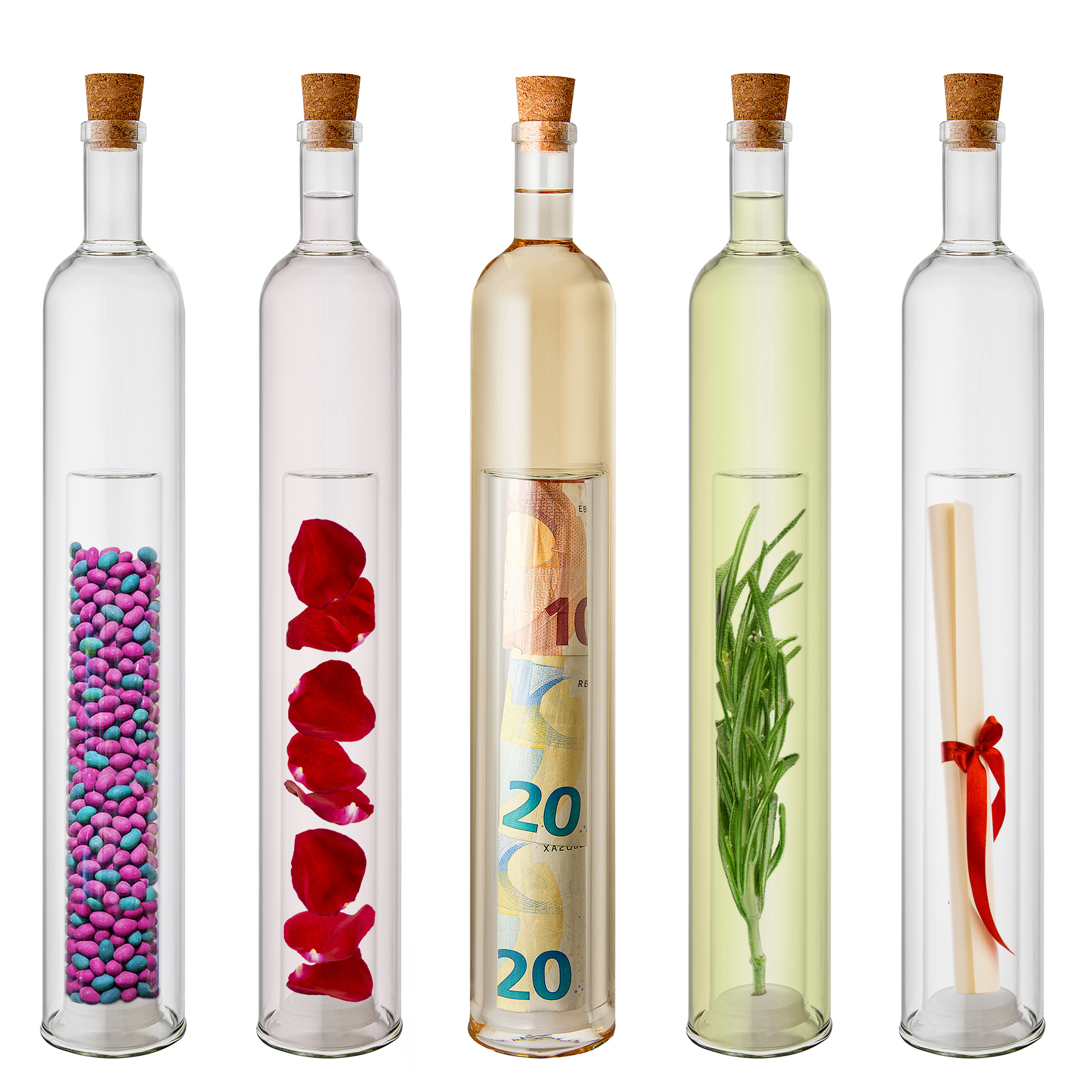 Geschenkflasche mit Hohlraum