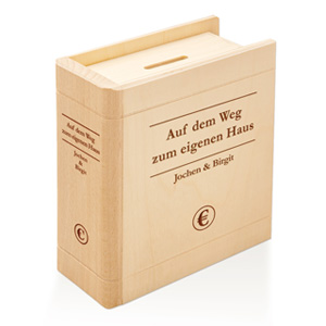 Spardose - Buch aus Holz 1239 - 2