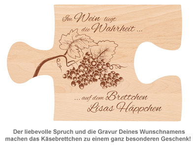 Weinhäppchen - Glas und Brettchen personalisiert 3295 - 1