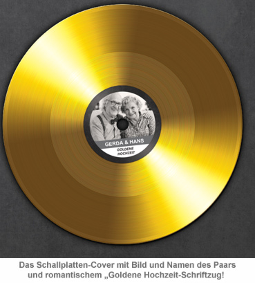 Schallplatte - personalisiert zur Goldenen Hochzeit