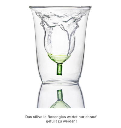 Doppelwandiges Glas - Rose 2913 - 1