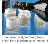 Schnapsgläser aus Eis