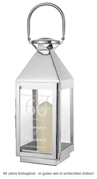 Laterne zur diamantenen Hochzeit 2515 - 1