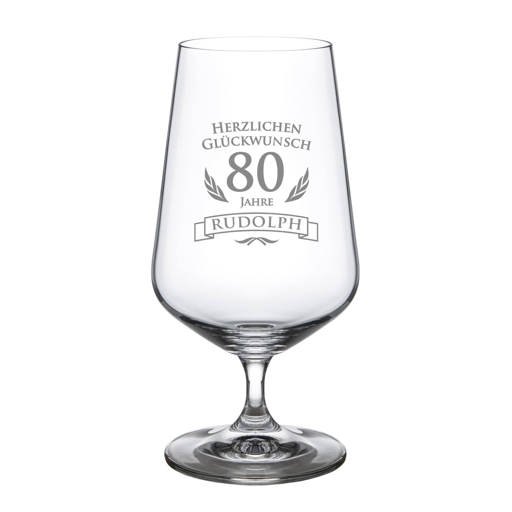 Bierglas zum 80. Geburtstag Bierglas zum 80. Geburtstag