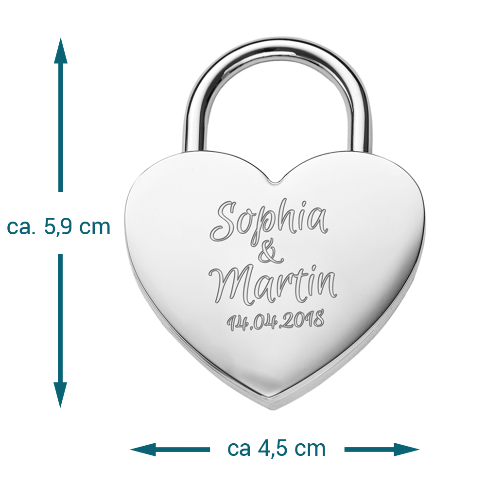 Liebesschloss mit Gravur 1010 - 7