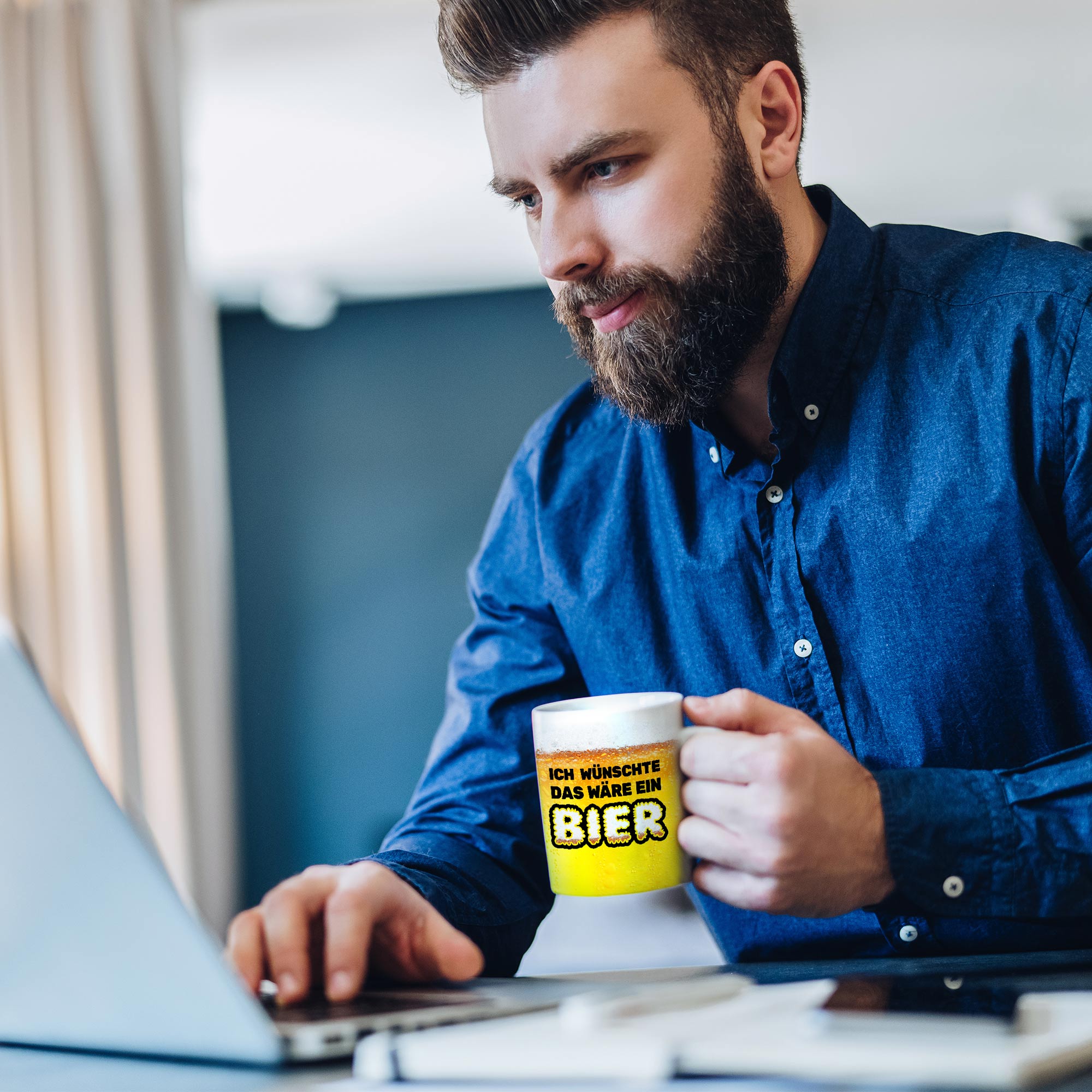 Lustige Tasse - Ich wünscht das wäre ein Bier