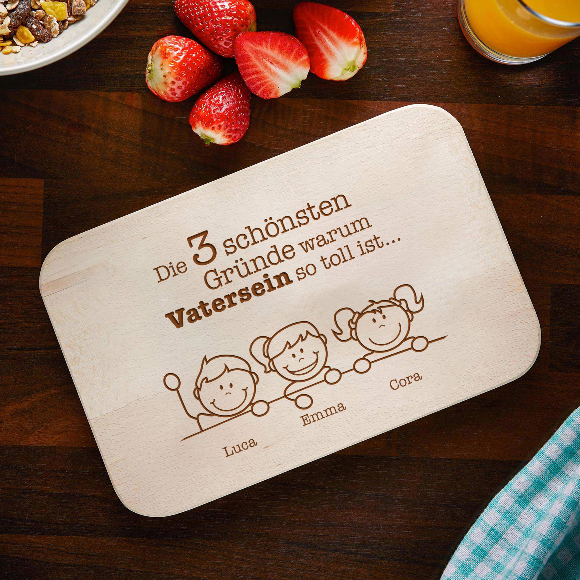 Frühstücksbrettchen - Warum Vatersein so toll ist