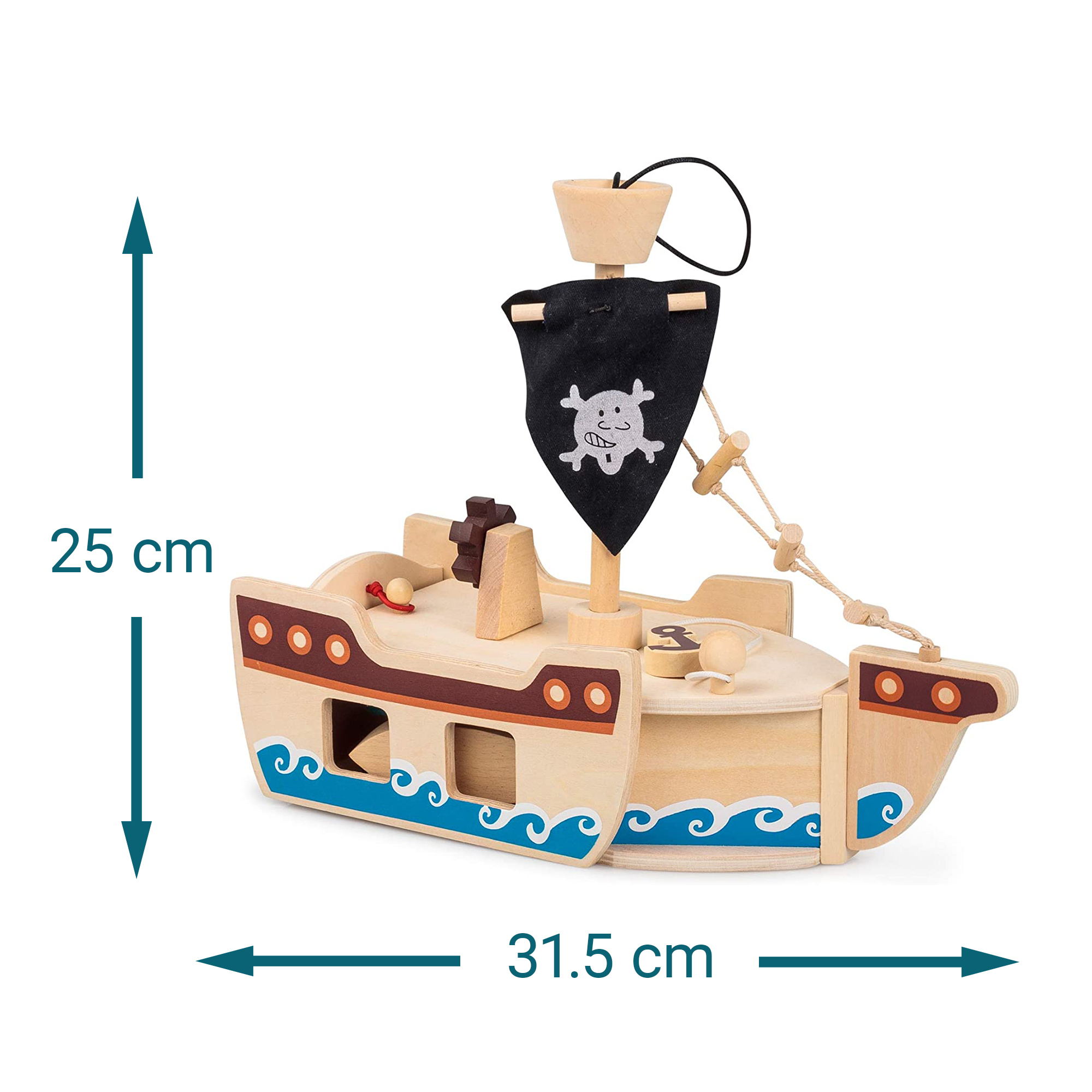 Piratenschiff mit Holzfiguren 2090-MZ - 4