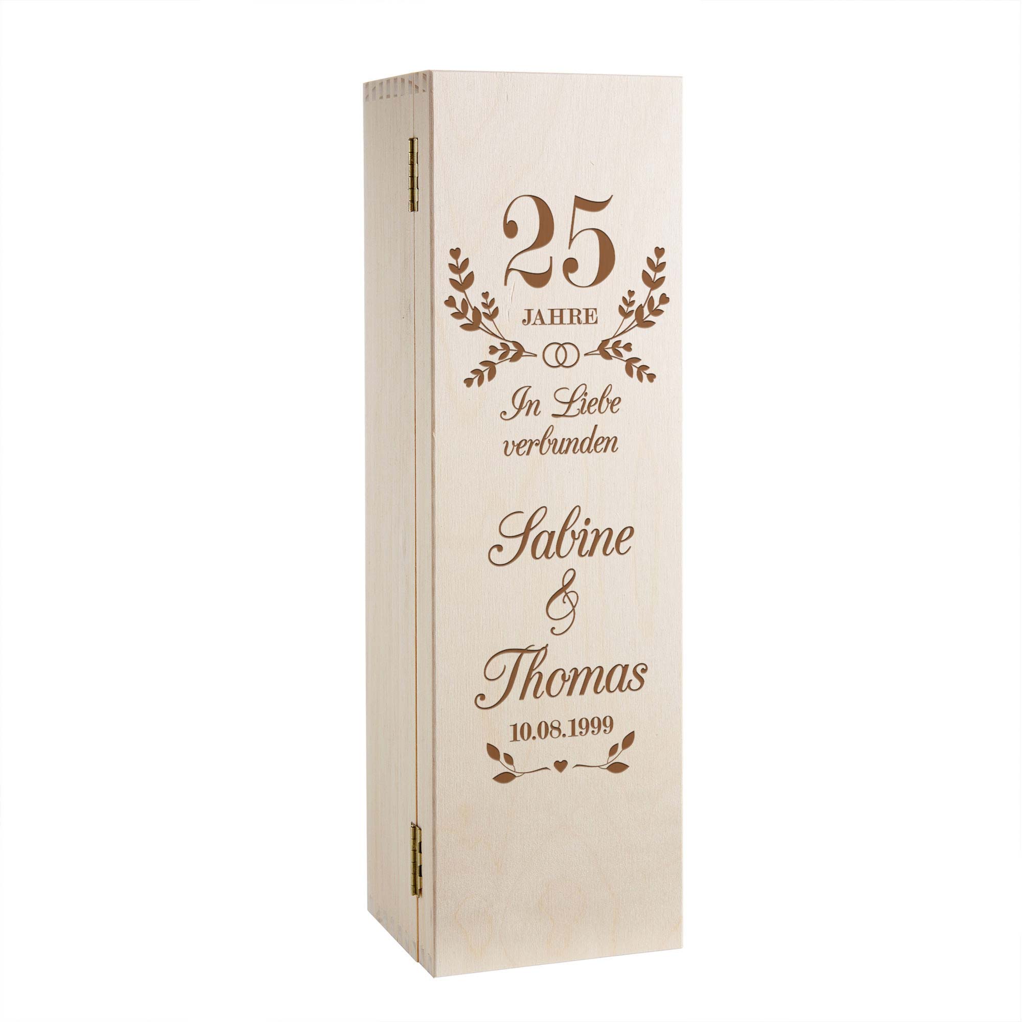 Weinkiste - Silberhochzeit - Personalisiert