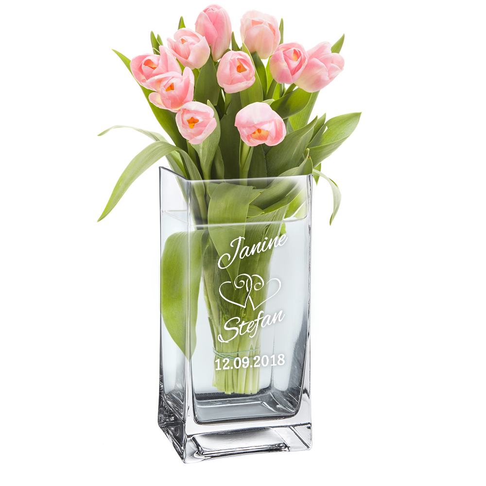 Vase zur Hochzeit - personalisiert 1565 - 9