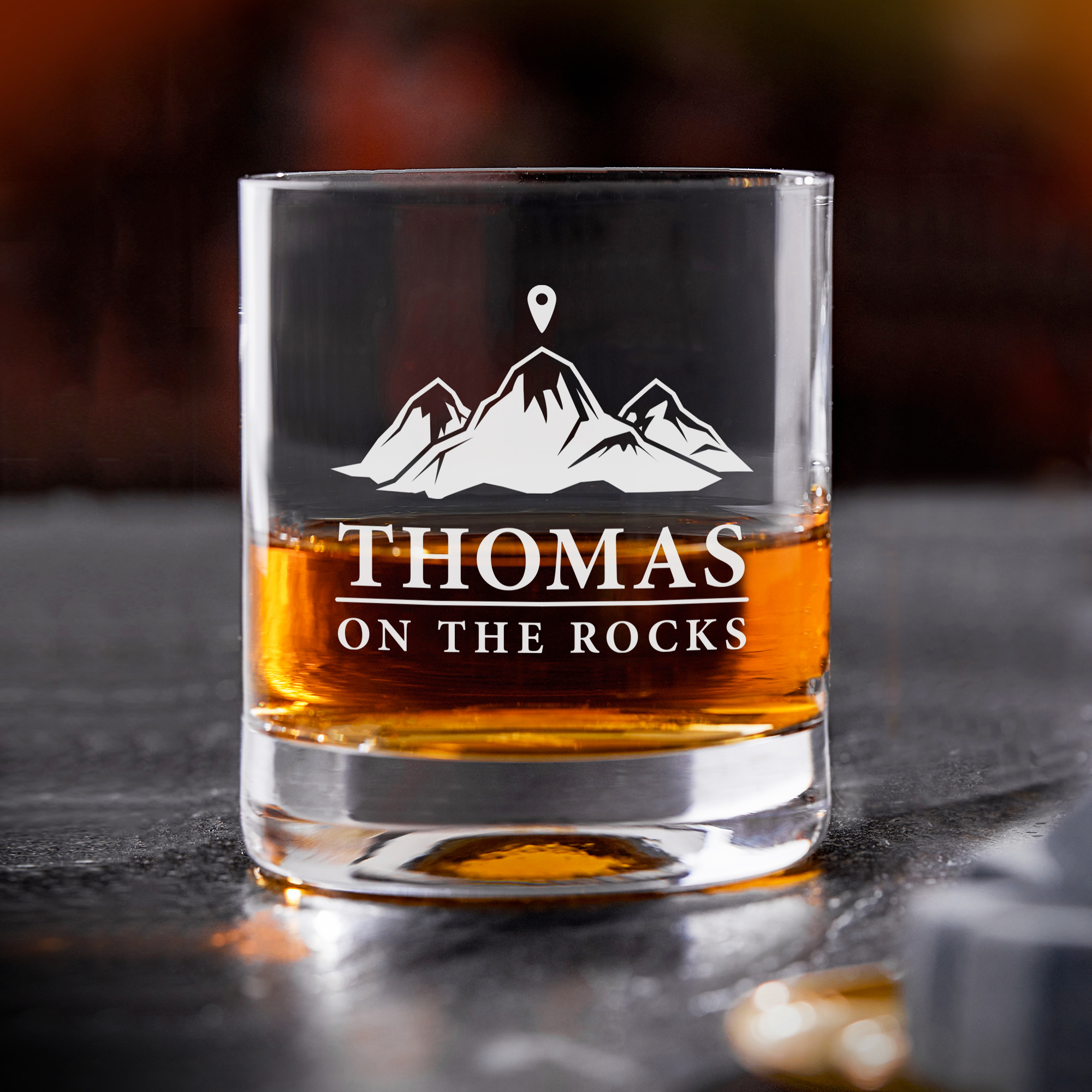 Personalisiertes Whiskyglas - On the Rocks 4022