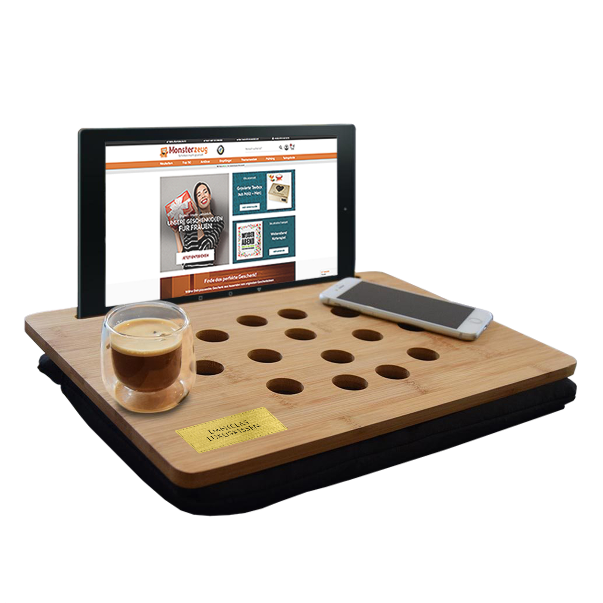 Laptoptisch mit Tablet Halterung - 2in1 Knietablett