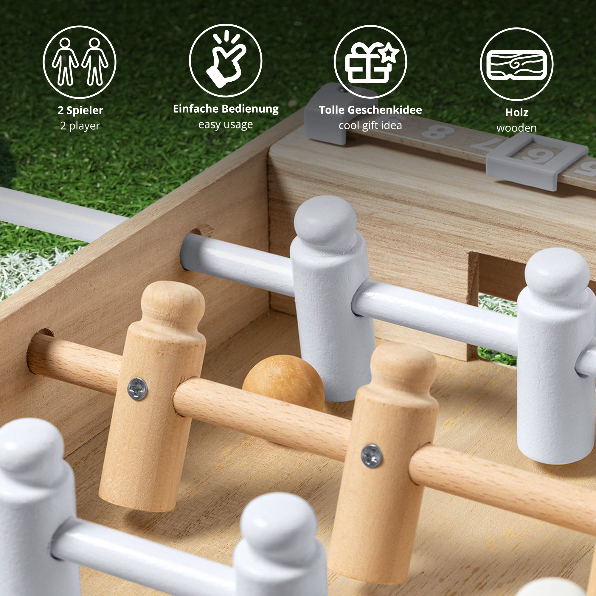 Mini Tischkicker aus Holz