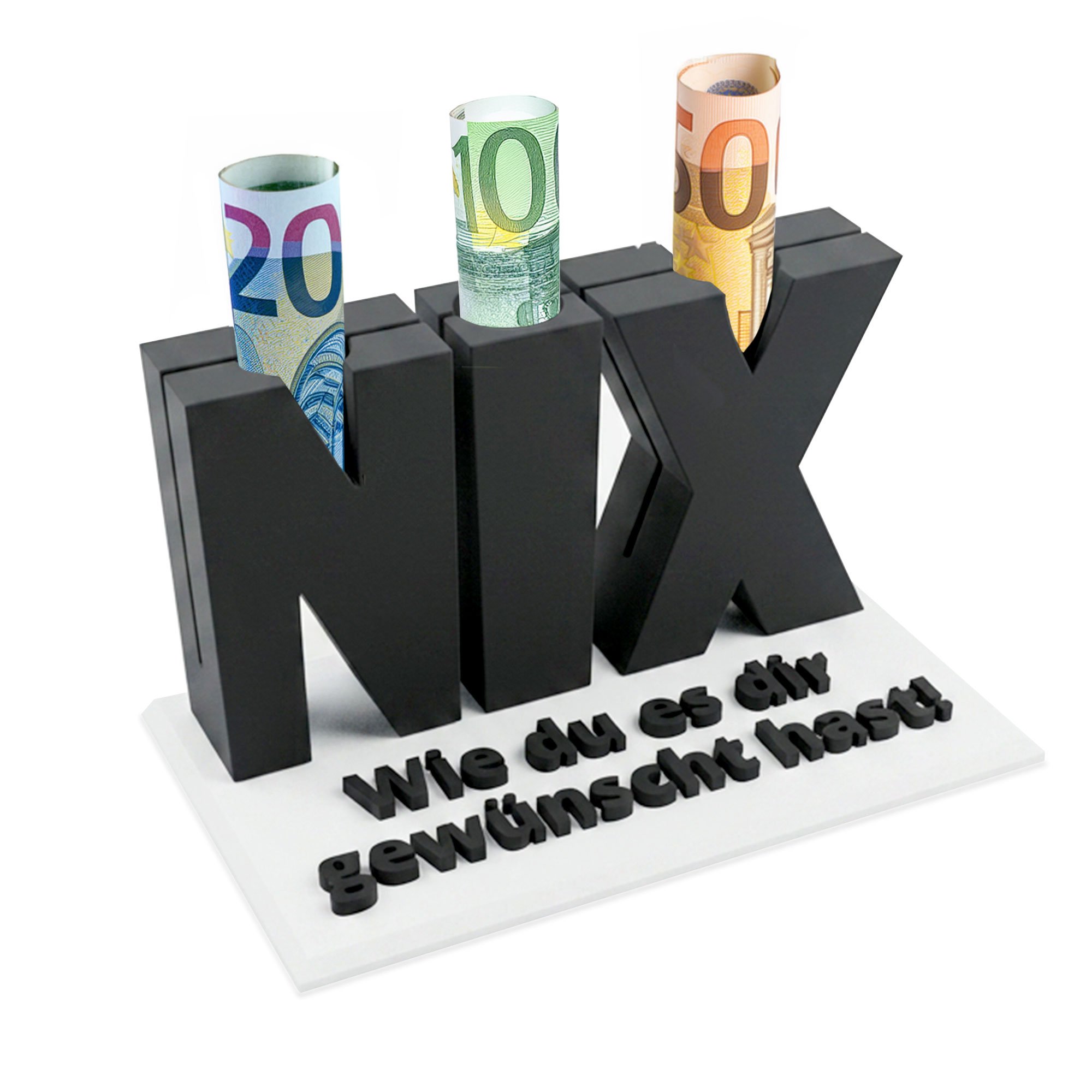 Das Nix Geschenk Schwarz - Geschenkverpackung für Geld & Gutscheine Das Nix Geschenk Schwarz - Geschenkverpackung für Geld & Gutscheine