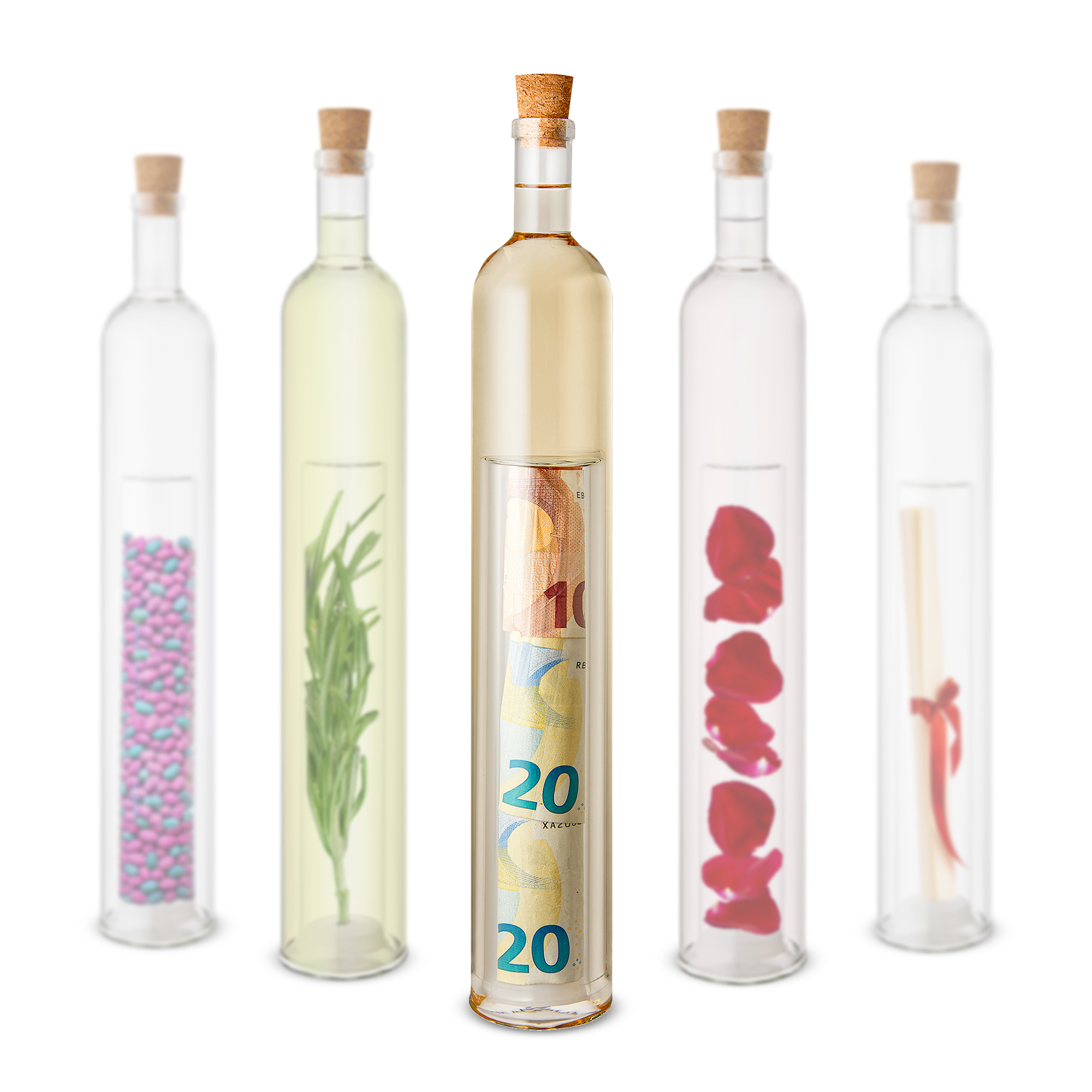 Geschenkflasche mit Hohlraum
