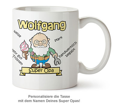 Personalisierte Tasse - Super Opa 2370 - 1